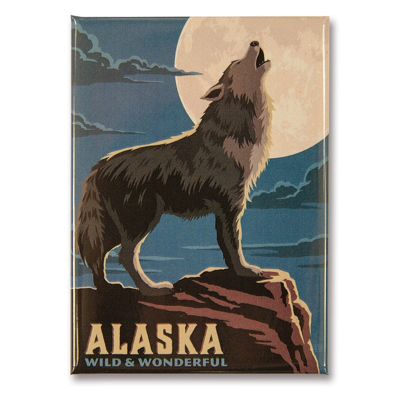 Vintage Wolf Moon Postcard