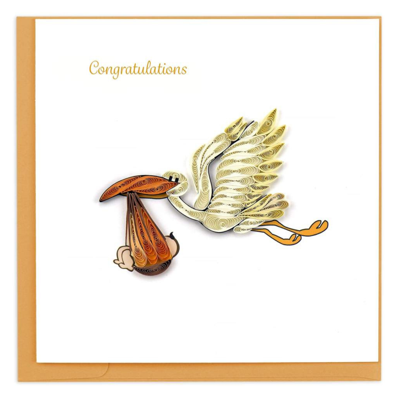 Stork Delivery Quilling Card