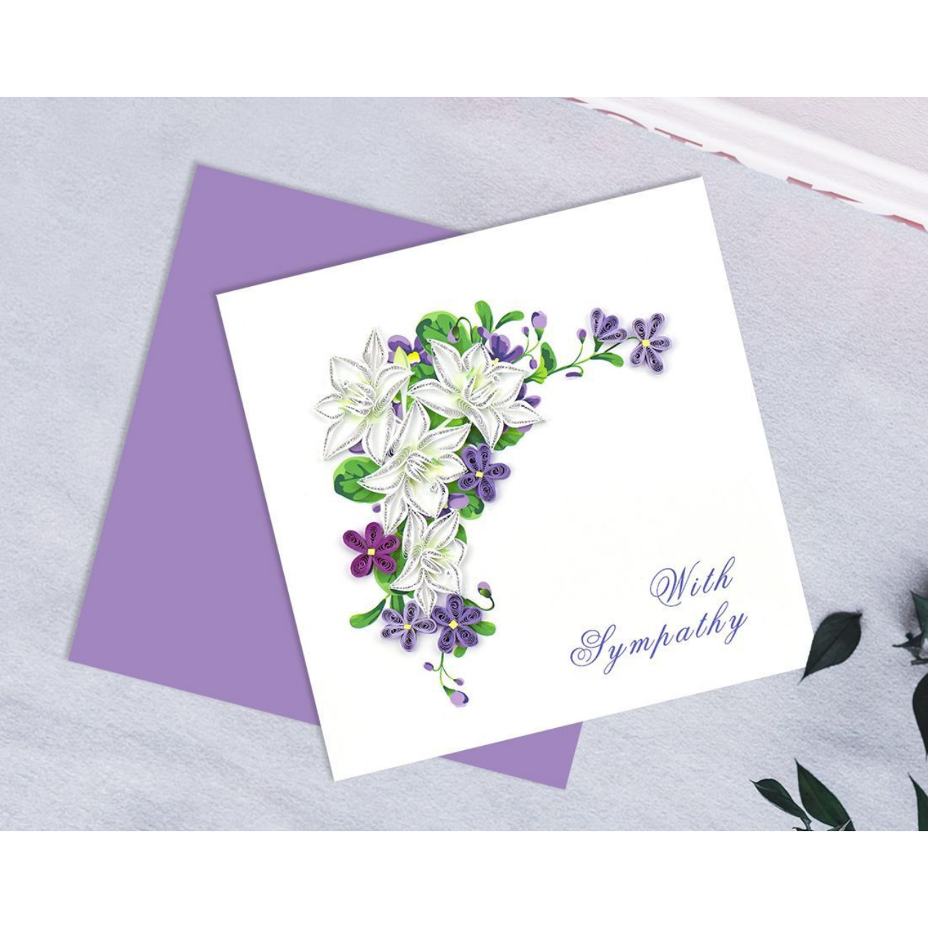 Sympathy Flower Quilling Card