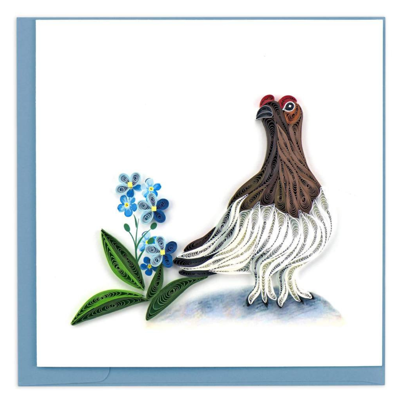 Willow Ptarmigan Quilling Card