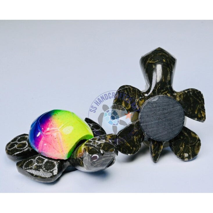Marble 1.5in Turtle Magnet Multicolor