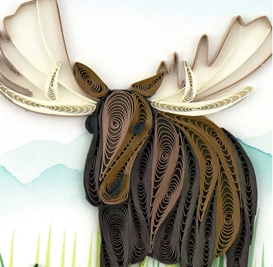 Moose Quilling Card