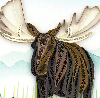 Alaska Moose Quilling Card