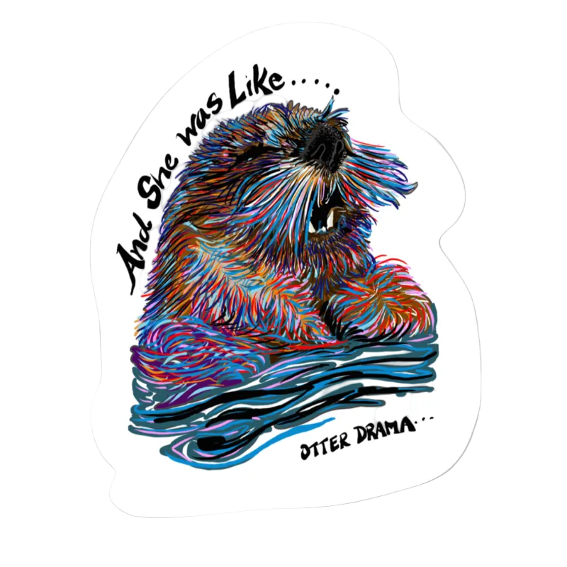 Otter Drama Sticker