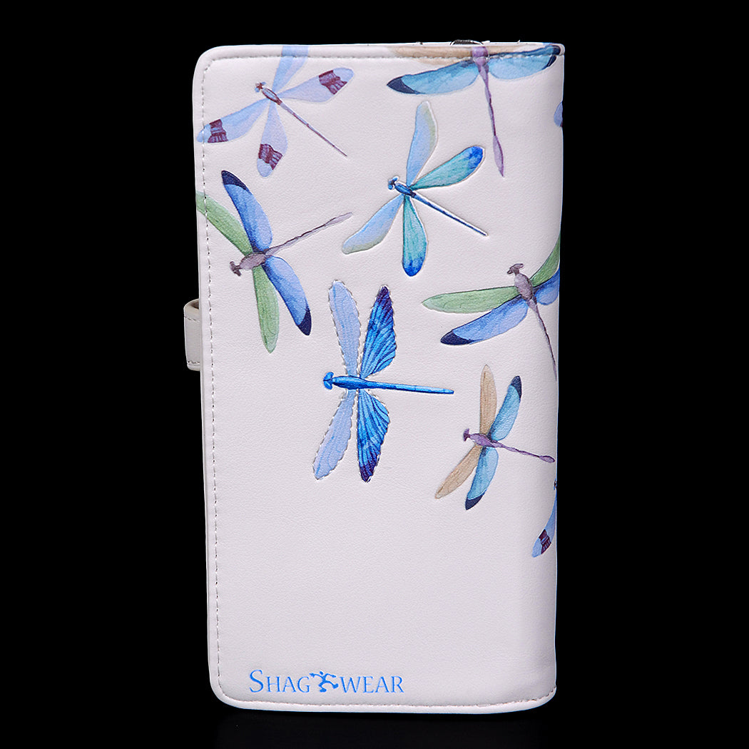Dragonfly Cream Wallet - Large
