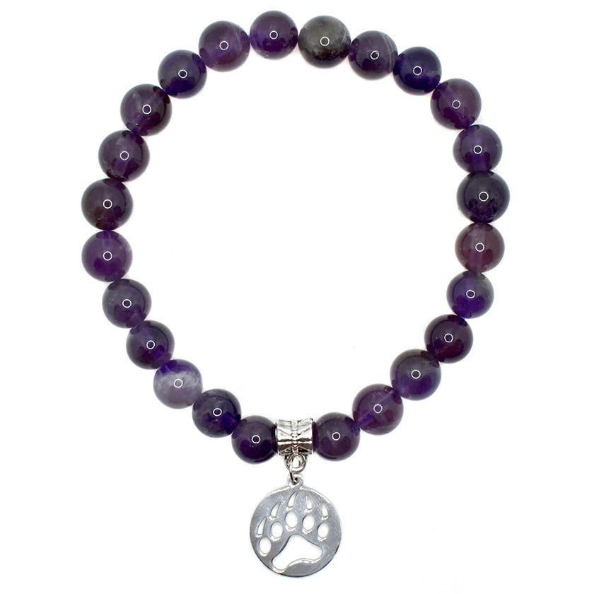 Bear Paw Charm Bracelet 8mm