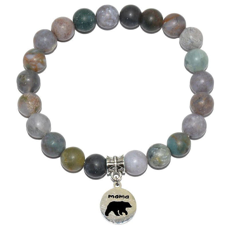 Mama Bear Charm Bracelet 8mm