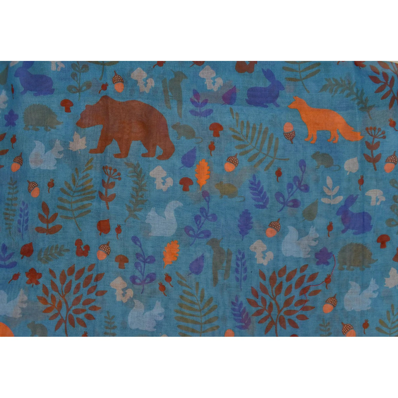 Forest Animals Yale Blue Scarf