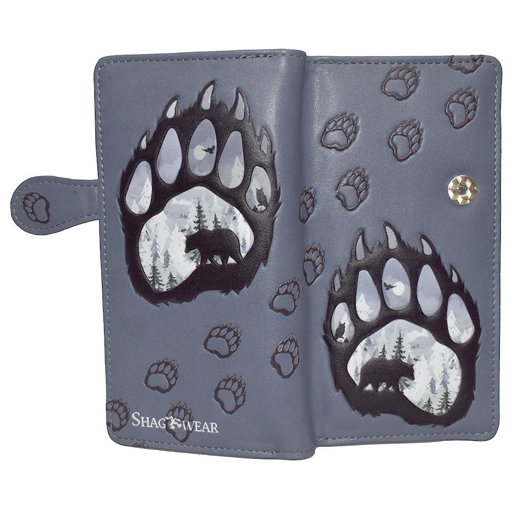 Bear Paw Grey Wallet - Large