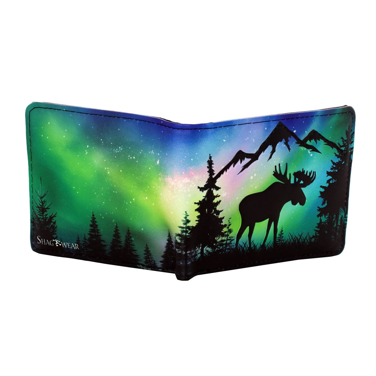 Moose Scene Mens Bi-fold Wallet