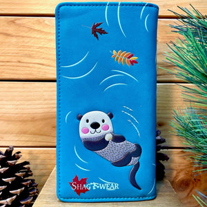 Teal Otters Wallet - Large