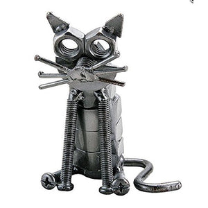 Sitting Cat Metal Figurine