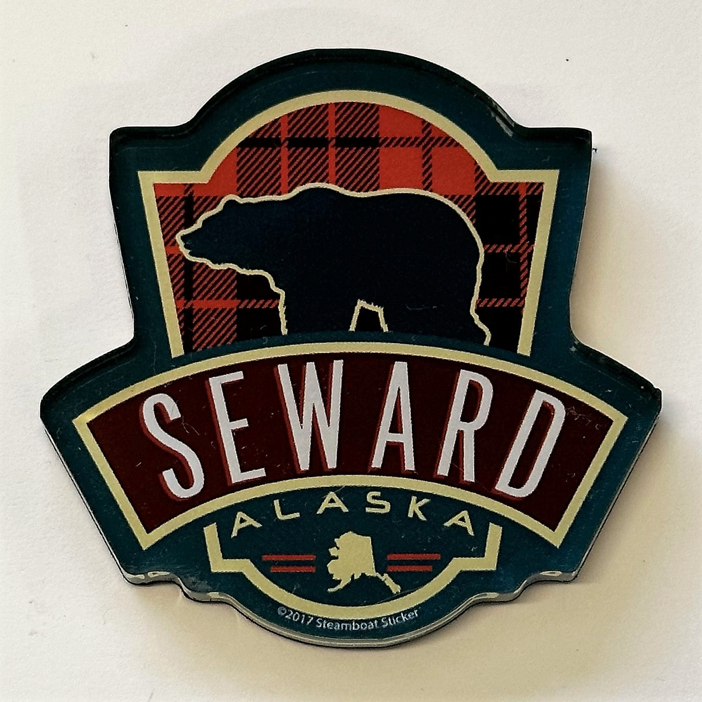 Buffalo Flannel Bear Magnet