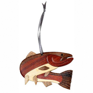 Steelhead Intarsia Wood Ornament