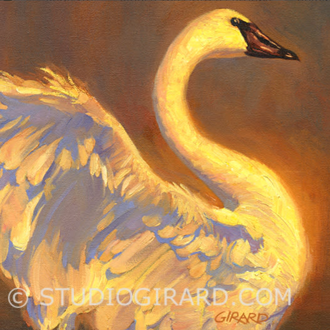 Swan - Wood Block by artist Francois Girard