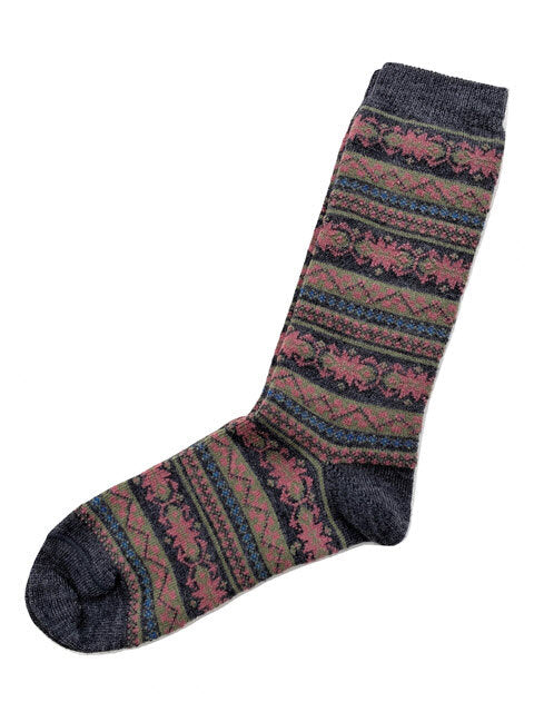 Fair Isle Star Alpaca Sock - Nordic Star