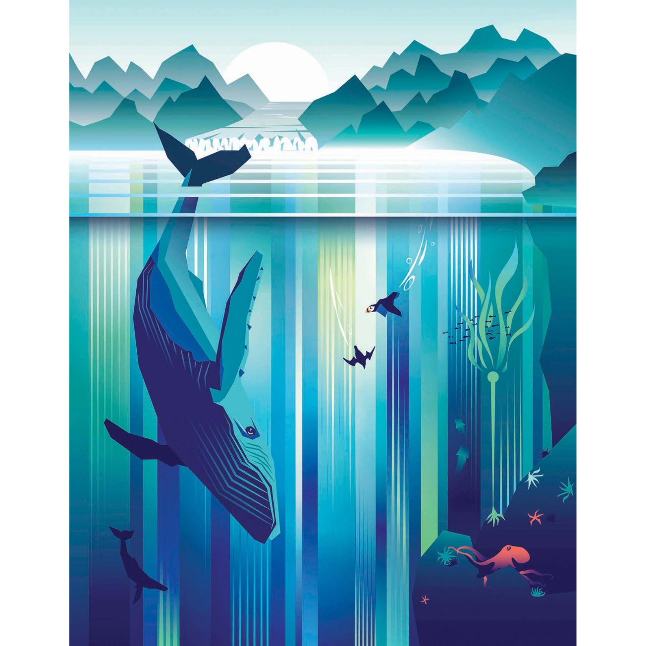 Under the Northern Sea Canvas Print