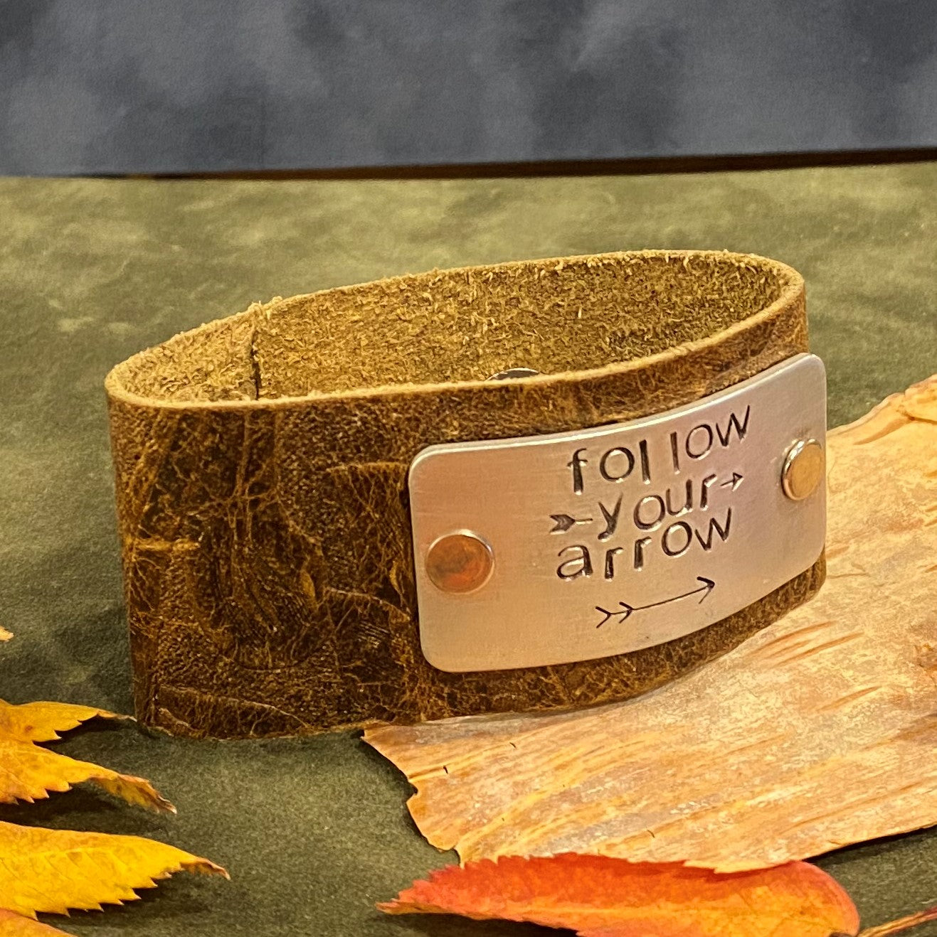 Follow Your Arrow Leather Cuff