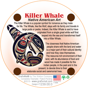 Killer Whale Cork Coaster