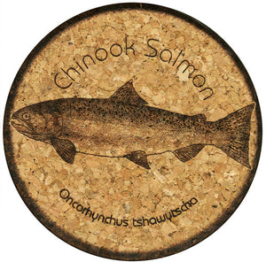 Chinook Salmon Cork Coaster
