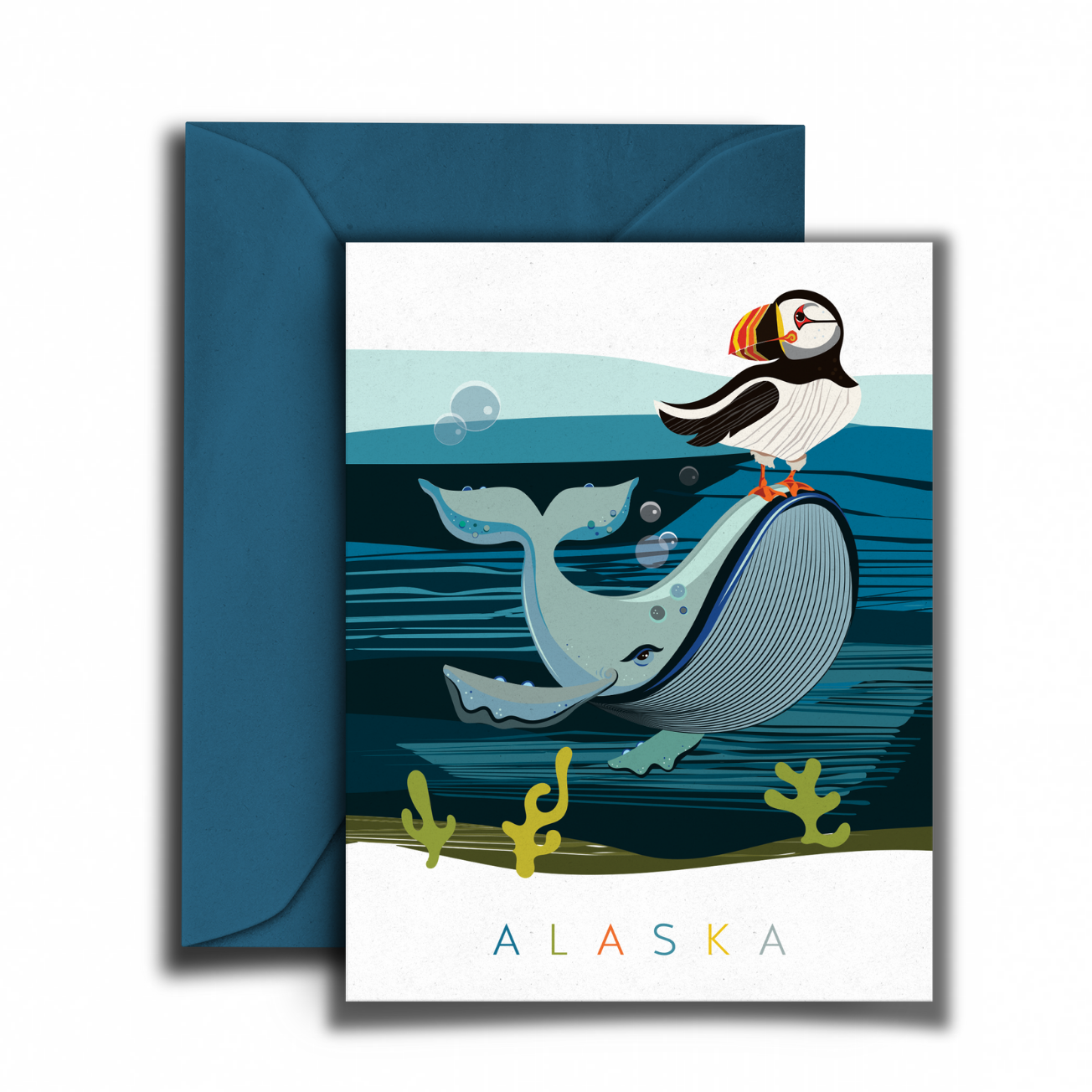 Whale Puffin - Notecard