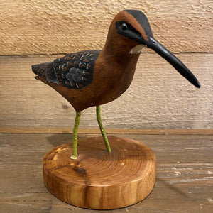 Long-Billed Dowitcher Wood Carving