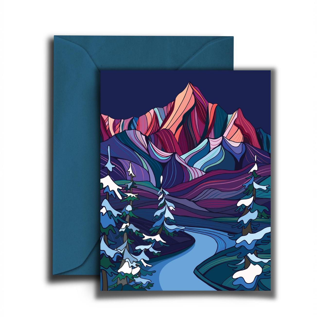 Winter Night Notecard