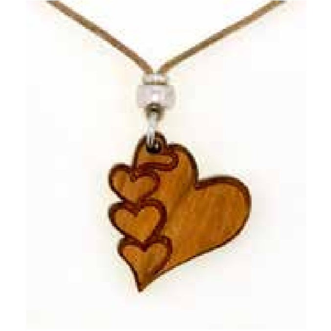 Five Hearts - Wood Choker