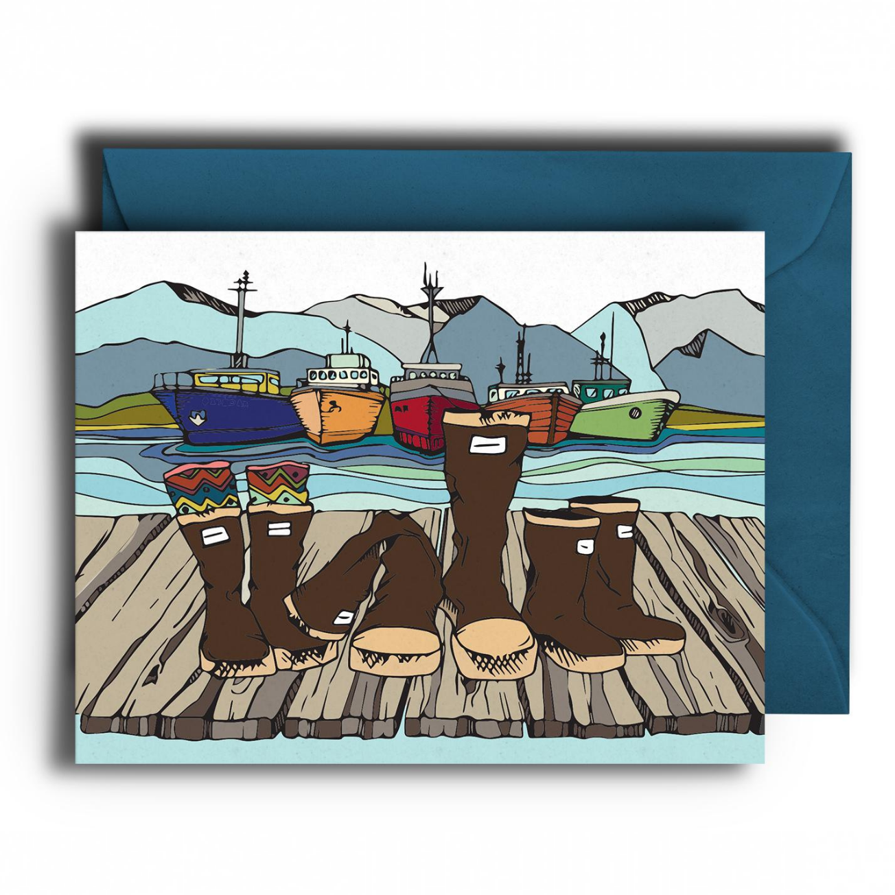 Boots and Boats - Notecard