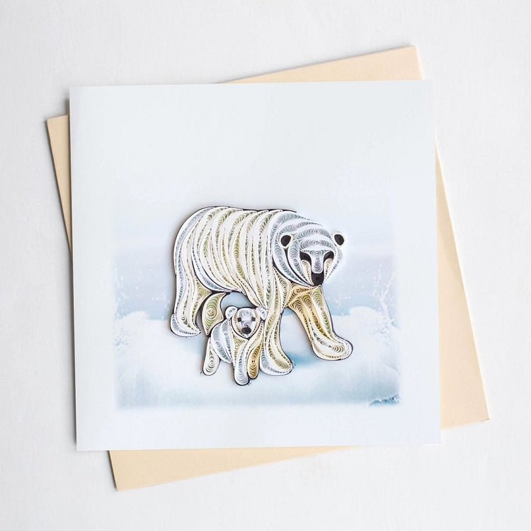 Polar Bear Quilling Card