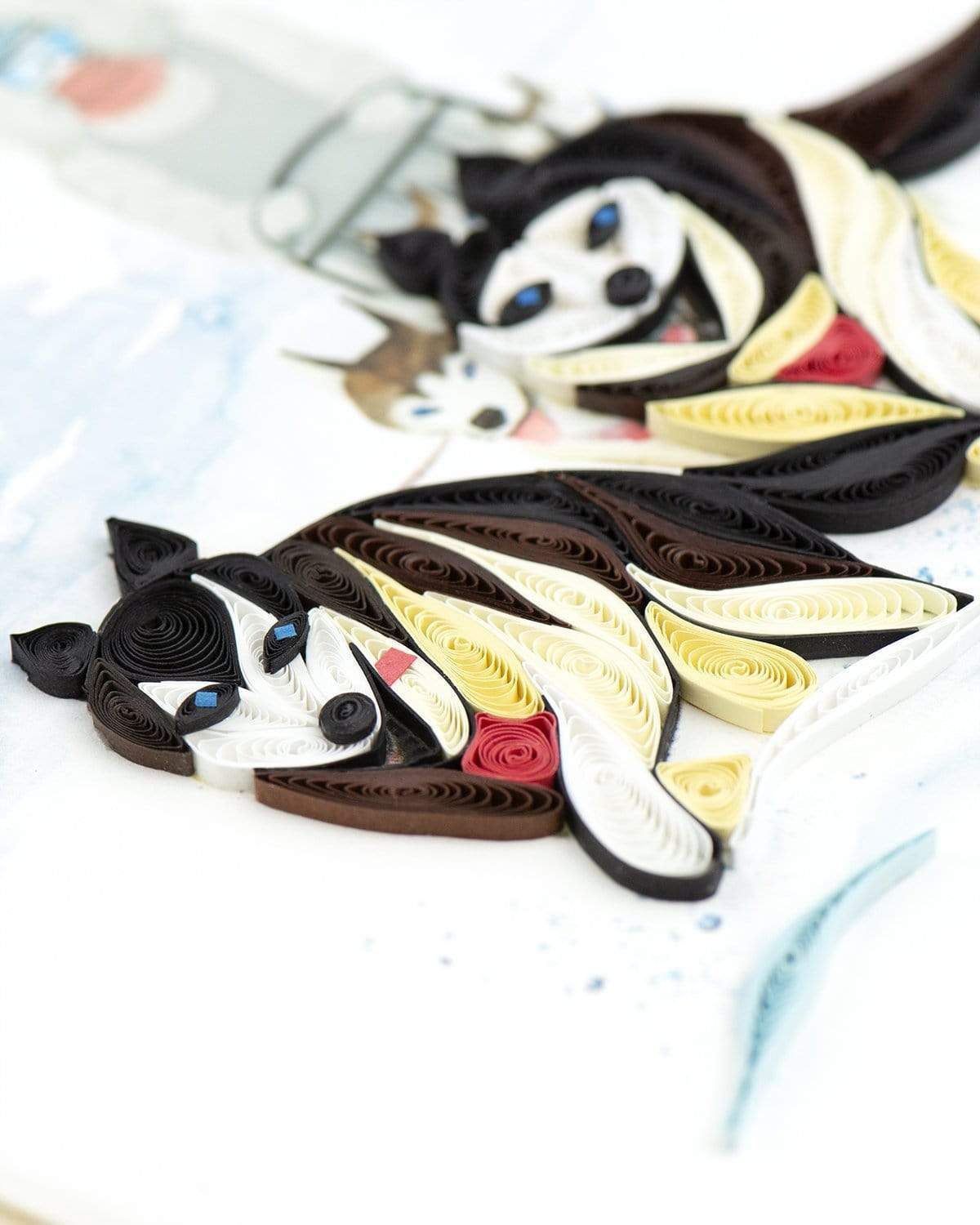 Sled Dogs Quilling Card