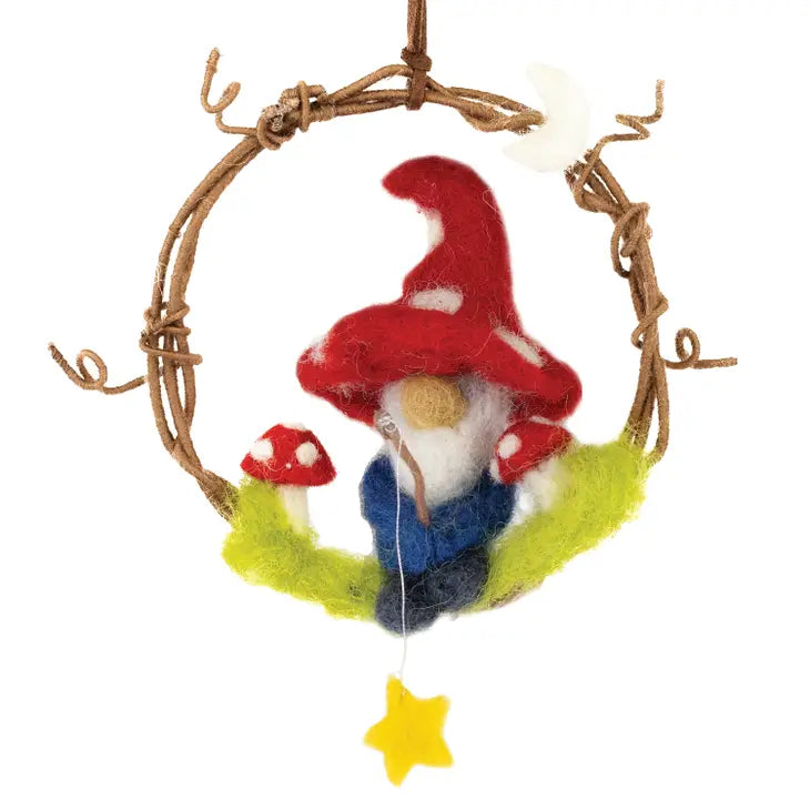 Fishing Gnome Mini Wreath