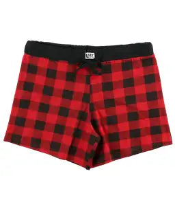 Moose Plaid Womens Pajama Boxers