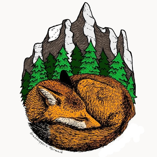 Sleeping Fox Sticker