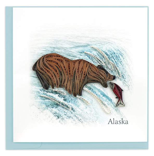Alaska Grizzly Quilling Card