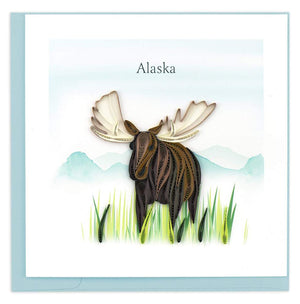 Alaska Moose Quilling Card