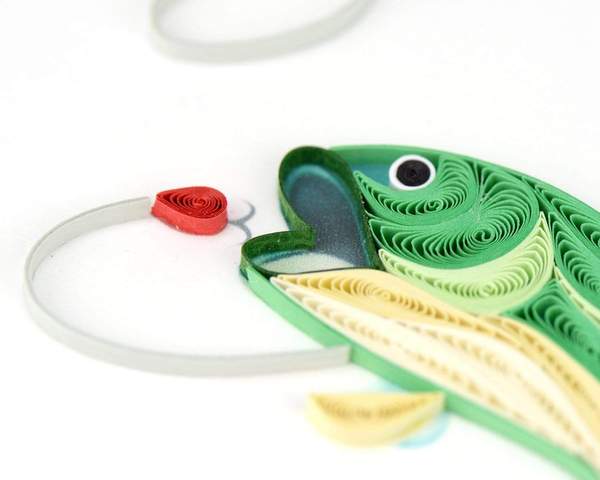 Gone Fishing Quilling Card