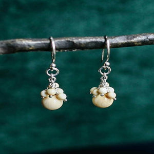 Mammoth Ivory Cluster Earrings