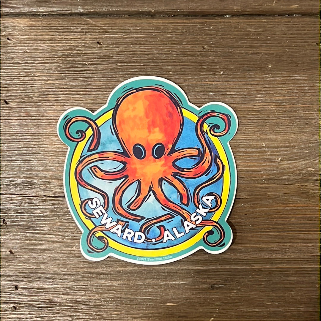 Painted Octopus Sticker