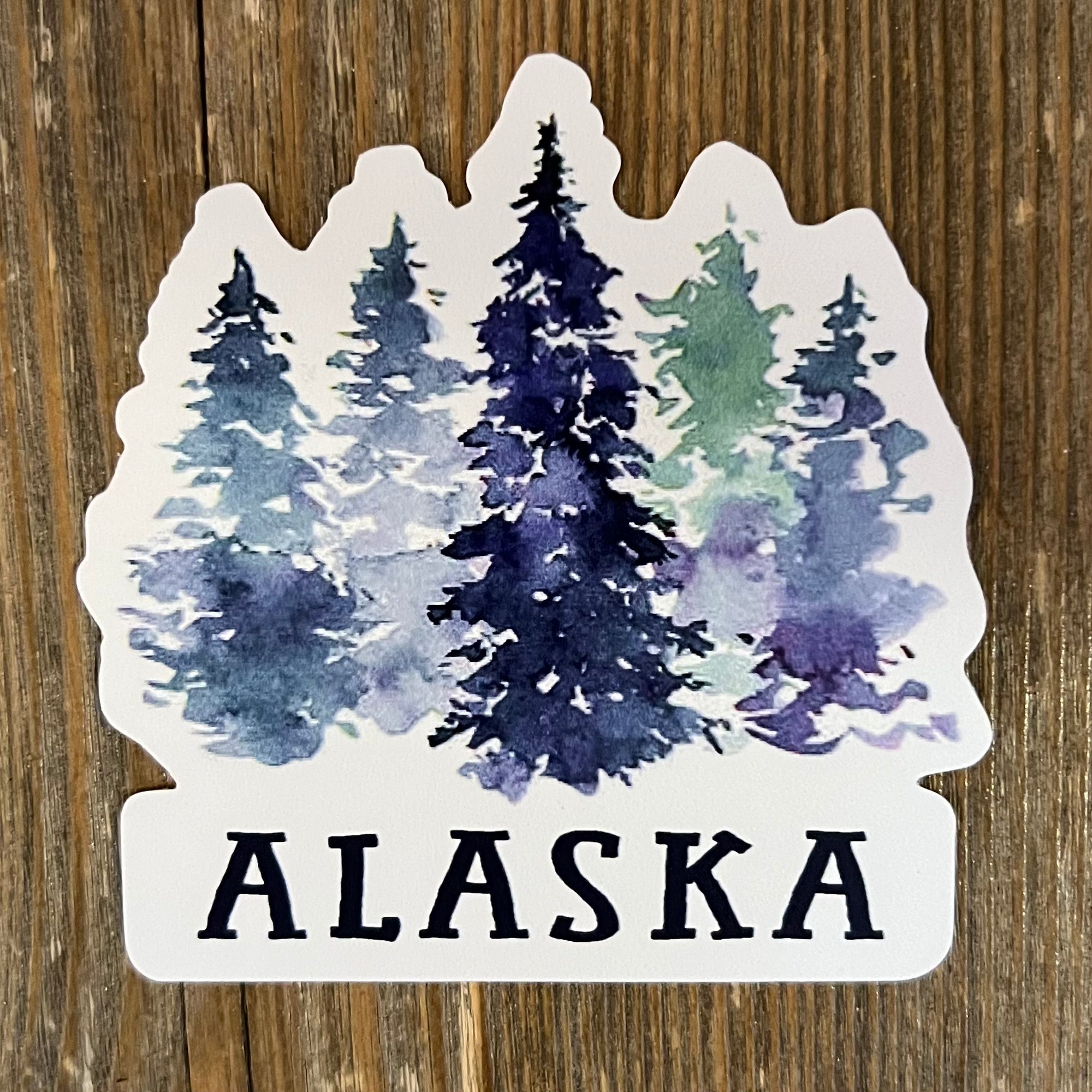 Watercolor Spruce Sticker 3 Inch
