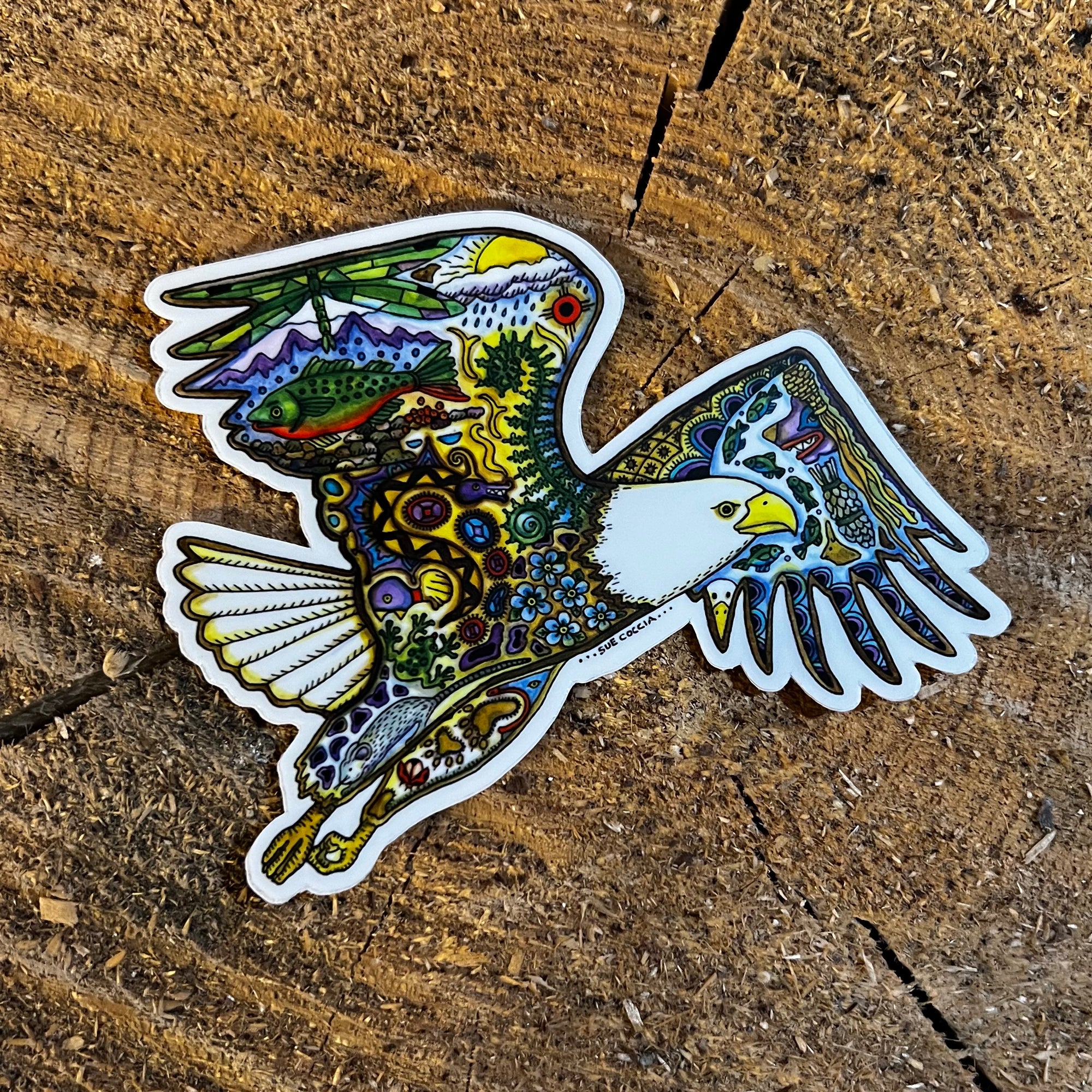 Sue Coccia Bald Eagle Stickers
