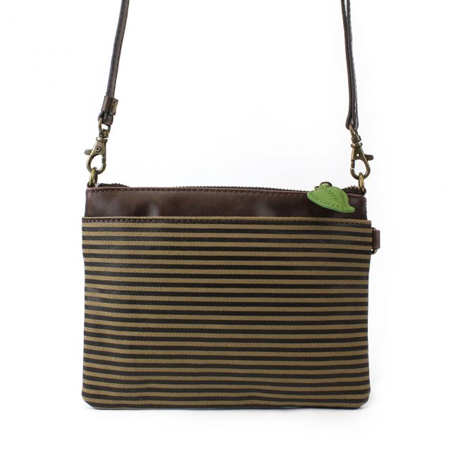 Owl Mini Crossbody Olive Stripe