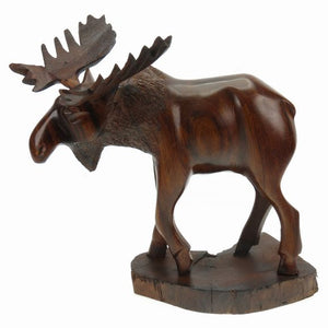 Moose Wood Figurine
