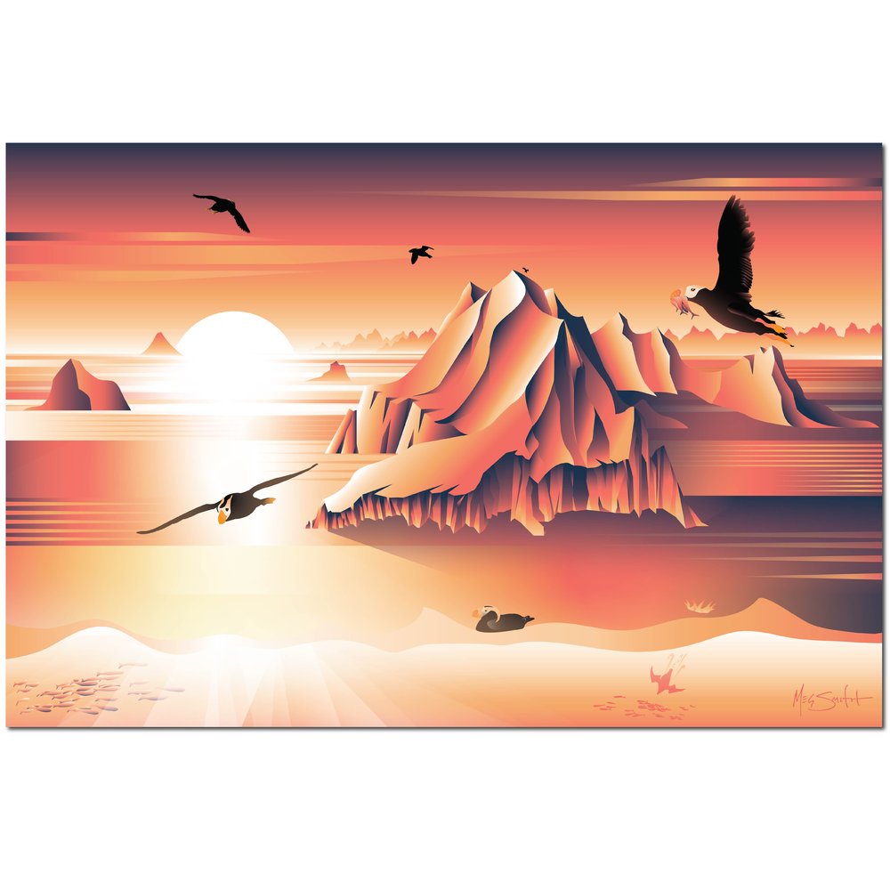 Puffin Peak Metal Print