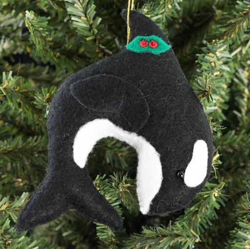 Orca Felt Ornament