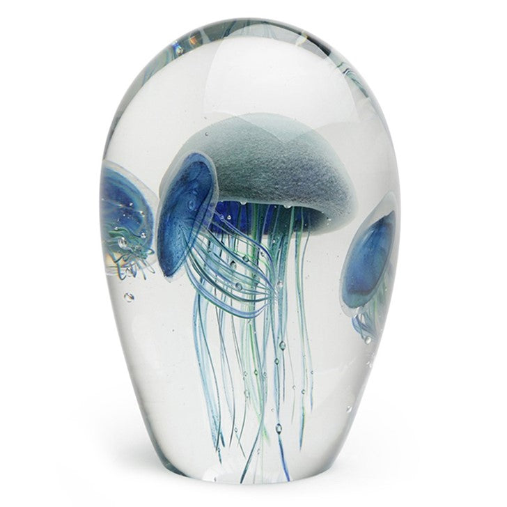 Glass Jellyfish Quad Teal Glow