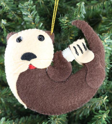 Sea Otter Felt Ornament